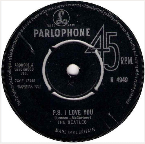 The Beatles : Love Me Do (7", Single, RP)