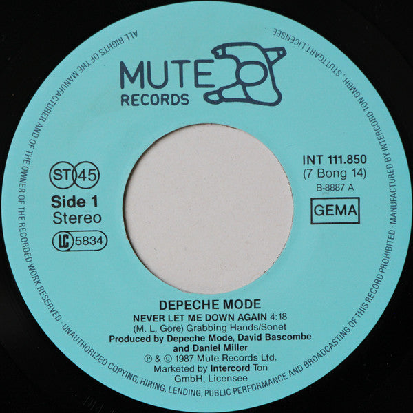 Depeche Mode : Never Let Me Down Again (7", Single)