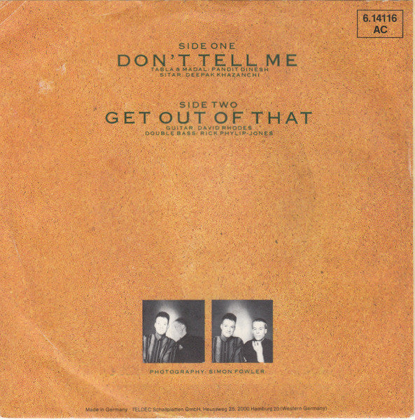 Blancmange : Don't Tell Me (7", Single)