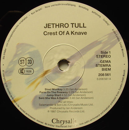 Jethro Tull : Crest Of A Knave (LP, Album, Emb)