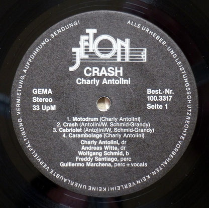 Charly Antolini : Crash (LP, Album, Ltd, dir)