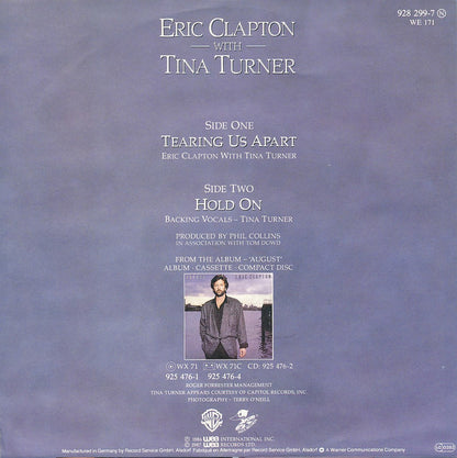 Eric Clapton with Tina Turner : Tearing Us Apart (7", Single)