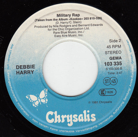 Debbie Harry* : Backfired (7", Single)