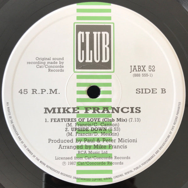 Mike Francis : Features Of Love (Extended Remixes) (12")