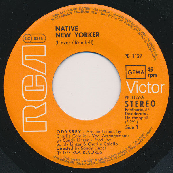 Odyssey (2) : Native New Yorker (7", Single)