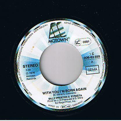 Billy Preston & Syreeta : With You I'm Born Again / It Will Come In Time (7", Single)
