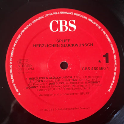 Spliff : Herzlichen Glückwunsch! (LP, Album, RE)
