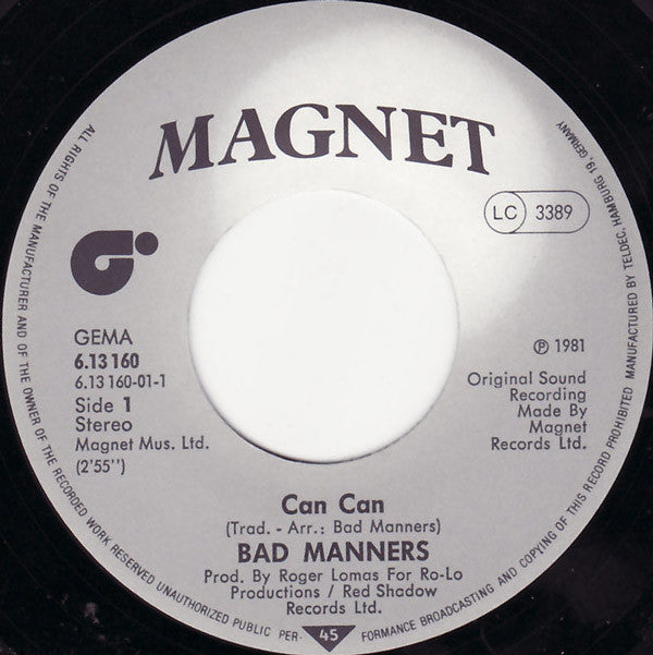 Bad Manners : Can Can (7", Single)