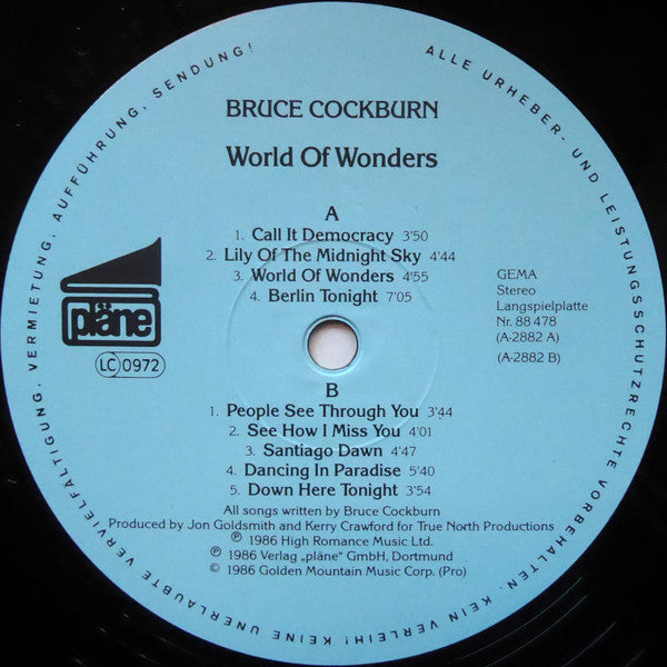 Bruce Cockburn : World Of Wonders (LP, Album)