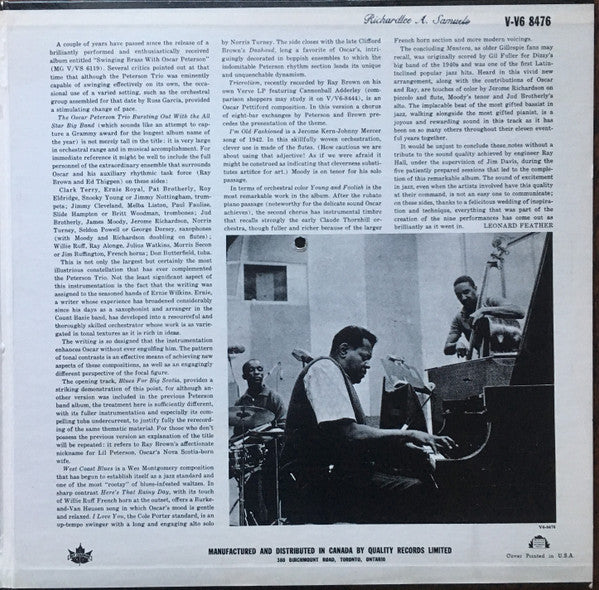 The Oscar Peterson Trio : Bursting Out With The All-Star Big Band (LP, Album, Gat)