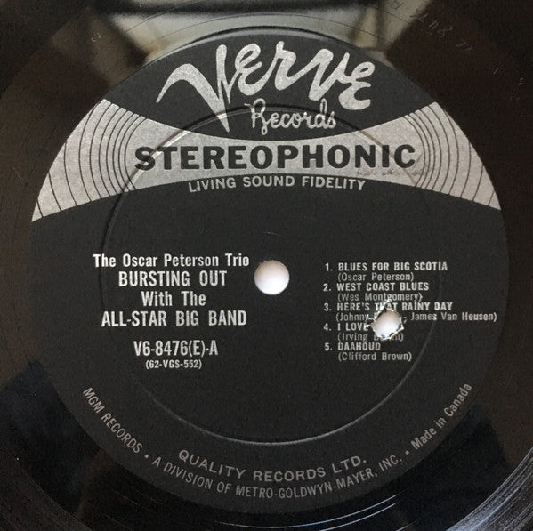 The Oscar Peterson Trio : Bursting Out With The All-Star Big Band (LP, Album, Gat)