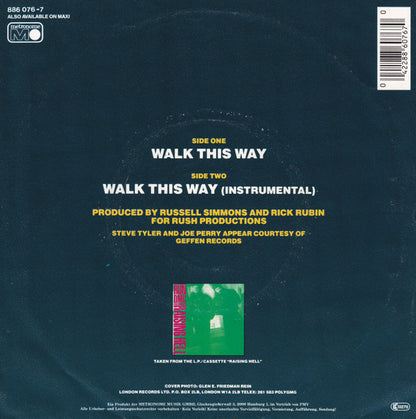Run DMC* : Walk This Way (7", Single)