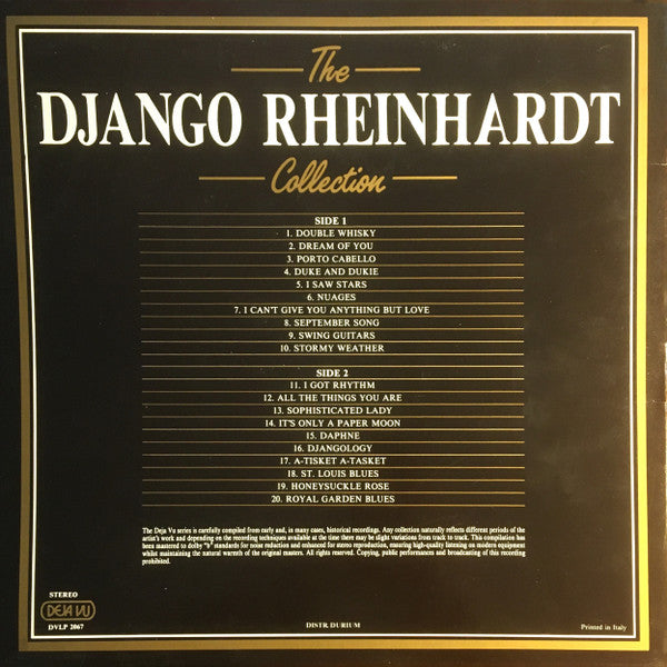Django Rheinhardt* : The Django Rheinhardt Collection - 20 Golden Greats (LP, Comp)