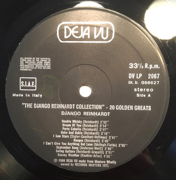 Django Rheinhardt* : The Django Rheinhardt Collection - 20 Golden Greats (LP, Comp)