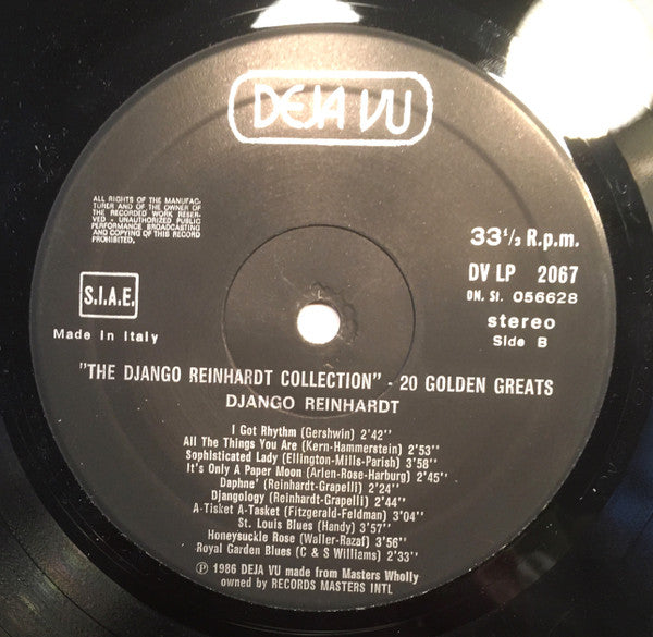 Django Rheinhardt* : The Django Rheinhardt Collection - 20 Golden Greats (LP, Comp)