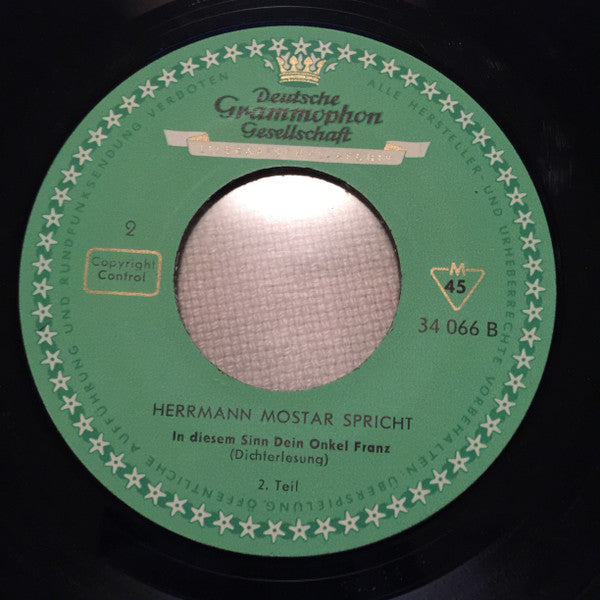 Hermann Mostar : In Diesem Sinn Dein Onkel Franz (7")