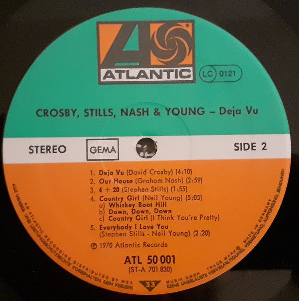 Crosby, Stills, Nash & Young : Déjà Vu (LP, Album, RE)