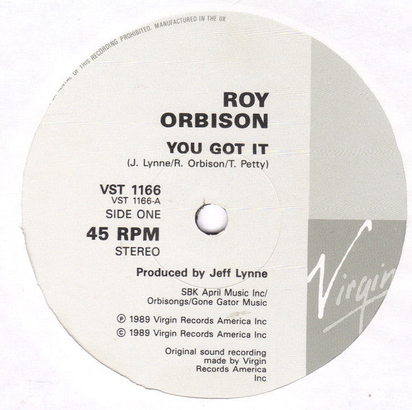 Roy Orbison : You Got It (12", Single)