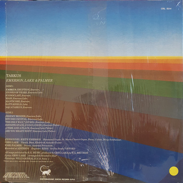 Emerson, Lake & Palmer : Tarkus (LP, Album, RE)