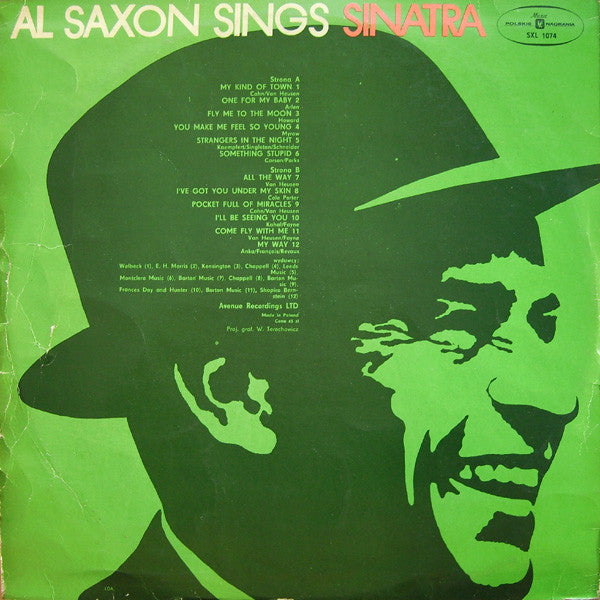 Al Saxon : Al Saxon Sings Sinatra (LP, Red)