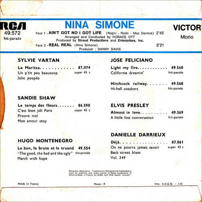 Nina Simone : Ain't Got No I Got Life / Real Real (7", Single, Mono, RP)