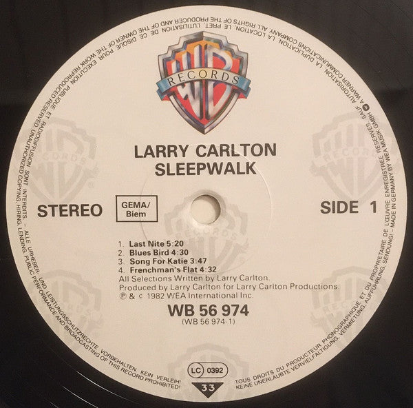 Larry Carlton : Sleepwalk (LP, Album, RP)