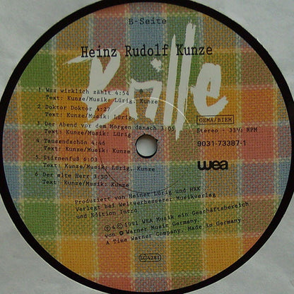 Heinz Rudolf Kunze : Brille (LP, Album)