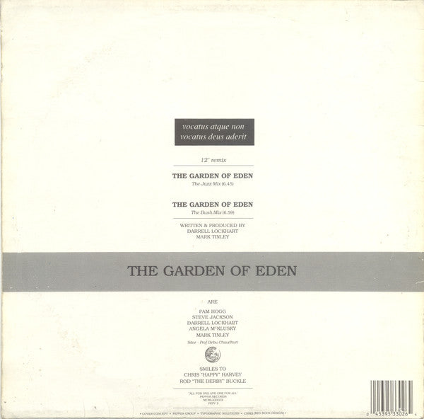 The Garden Of Eden : The Garden Of Eden (The Jazz Mix) // (The Bush Mix) (12")