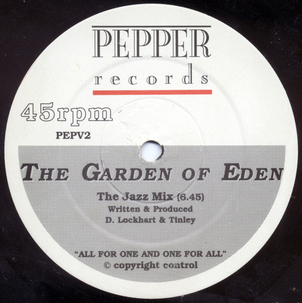 The Garden Of Eden : The Garden Of Eden (The Jazz Mix) // (The Bush Mix) (12")