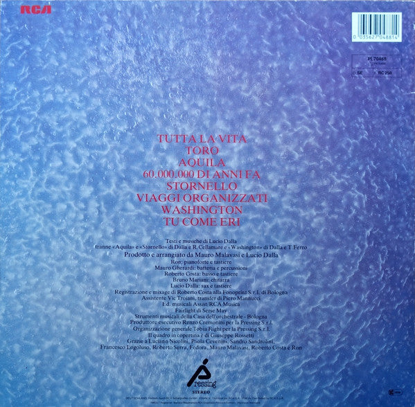 Lucio Dalla : Viaggi Organizzati (LP, Album)