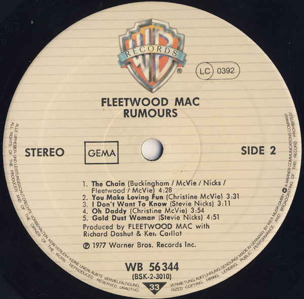 Fleetwood Mac : Rumours (LP, Album, RE)