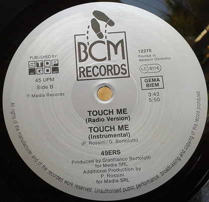 49ers : Touch Me (12", Maxi)