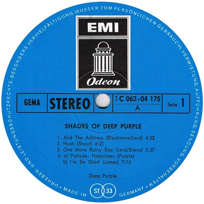 Deep Purple : Shades Of Deep Purple (LP, Album)
