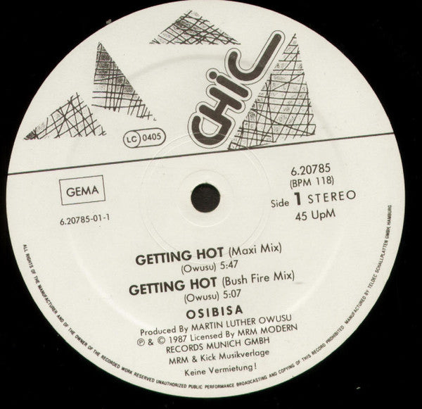 Osibisa : Getting Hot (12", Single)