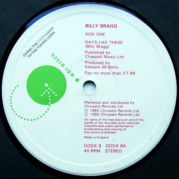Billy Bragg : Days Like These (12")