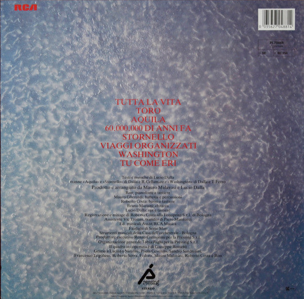 Lucio Dalla : Viaggi Organizzati (LP, Album)