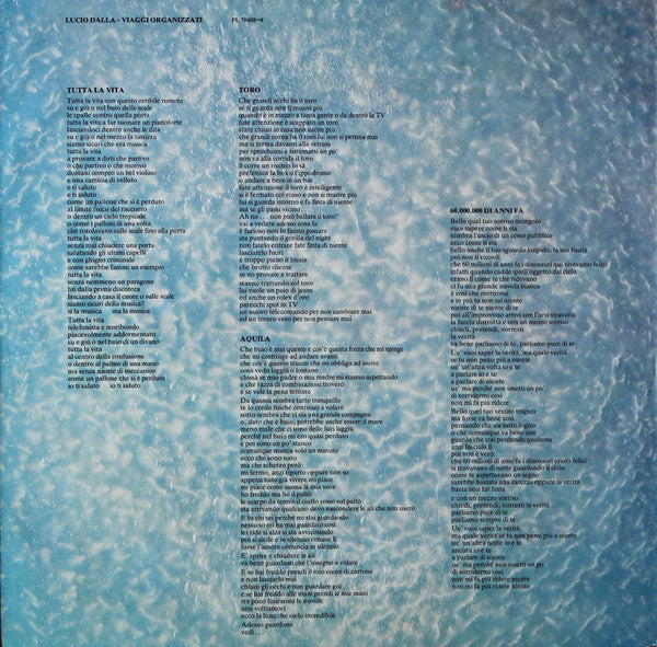 Lucio Dalla : Viaggi Organizzati (LP, Album)