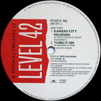Level 42 : A Physical Presence EP (12", EP)