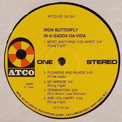 Iron Butterfly : In-A-Gadda-Da-Vida (LP, Album, RP)