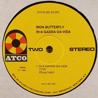 Iron Butterfly : In-A-Gadda-Da-Vida (LP, Album, RP)