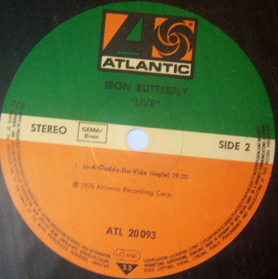 Iron Butterfly : Live (LP, Album)