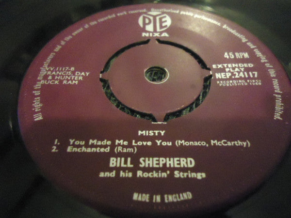 Bill Shepherd and his Rockin' Strings : Misty (7", EP, Mono)