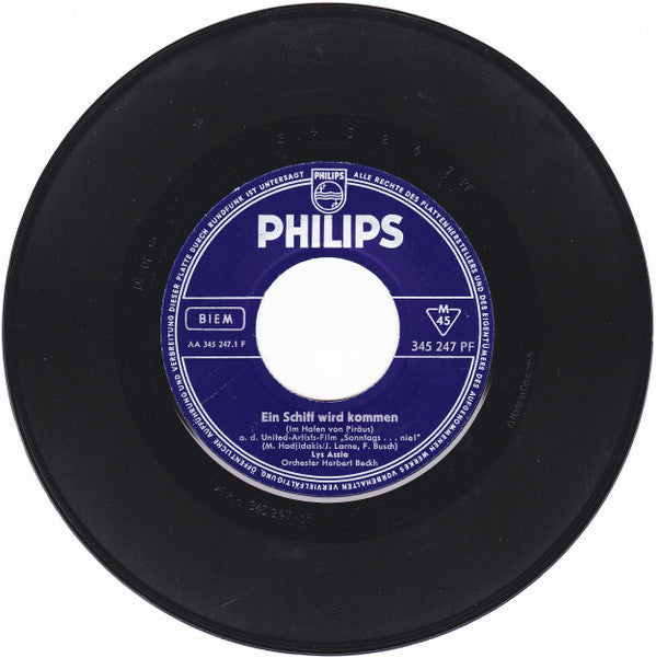 Lys Assia : Ein Schiff Wird Kommen (Im Hafen Von Piräus) (7", Single, Mono)