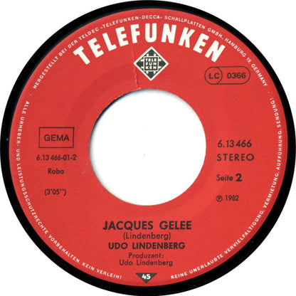 Udo Lindenberg : Bei Uns In Spananien (7", Single)