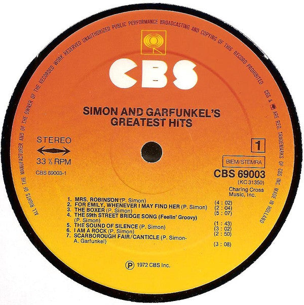 Simon And Garfunkel* : Simon And Garfunkel's Greatest Hits (LP, Comp, RE)