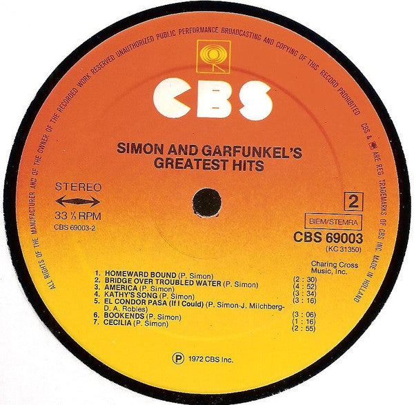 Simon & Garfunkel : Simon And Garfunkel's Greatest Hits (LP, Comp, RE)