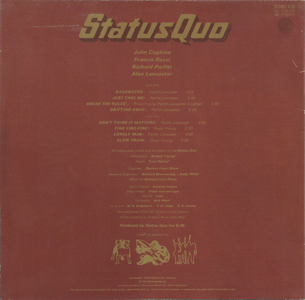 Status Quo : Quo (LP, Album, RP)