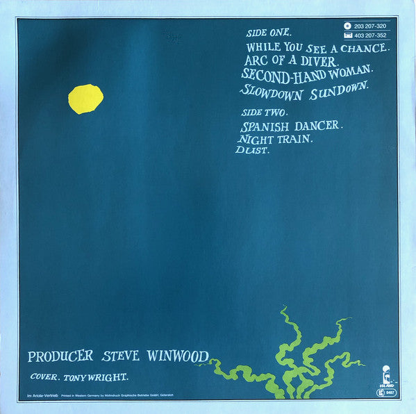 Steve Winwood : Arc Of A Diver (LP, Album, RP)