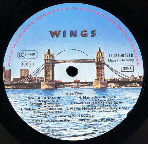 Wings (2) : London Town (LP, Album)
