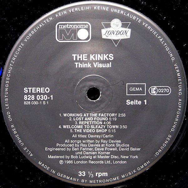 The Kinks : Think Visual (LP, Album)